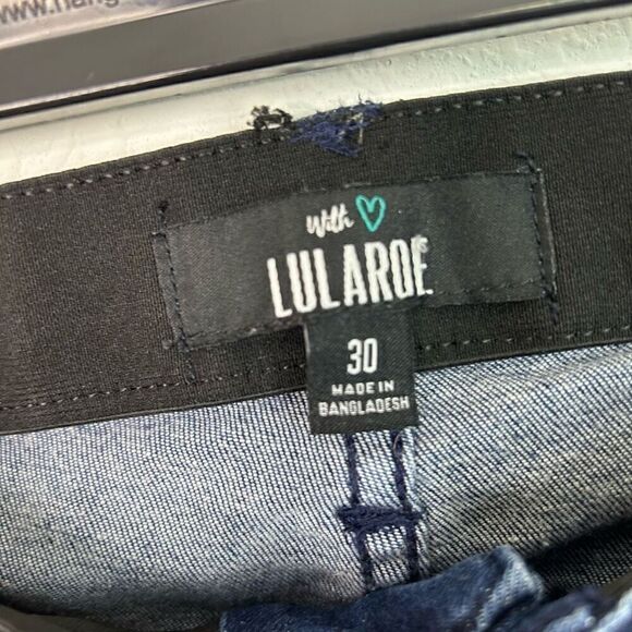 Lularoe Magic Waist Stretch Raw Hem Skinny Jeans Size 30 - Picture 6 of 14
